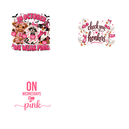 SEASONAL SETS - IN OCTOBER WE WEAR PINK SET 1