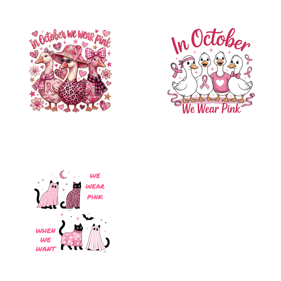 SEASONAL SETS - IN OCTOBER WE WEAR PINK SET 1