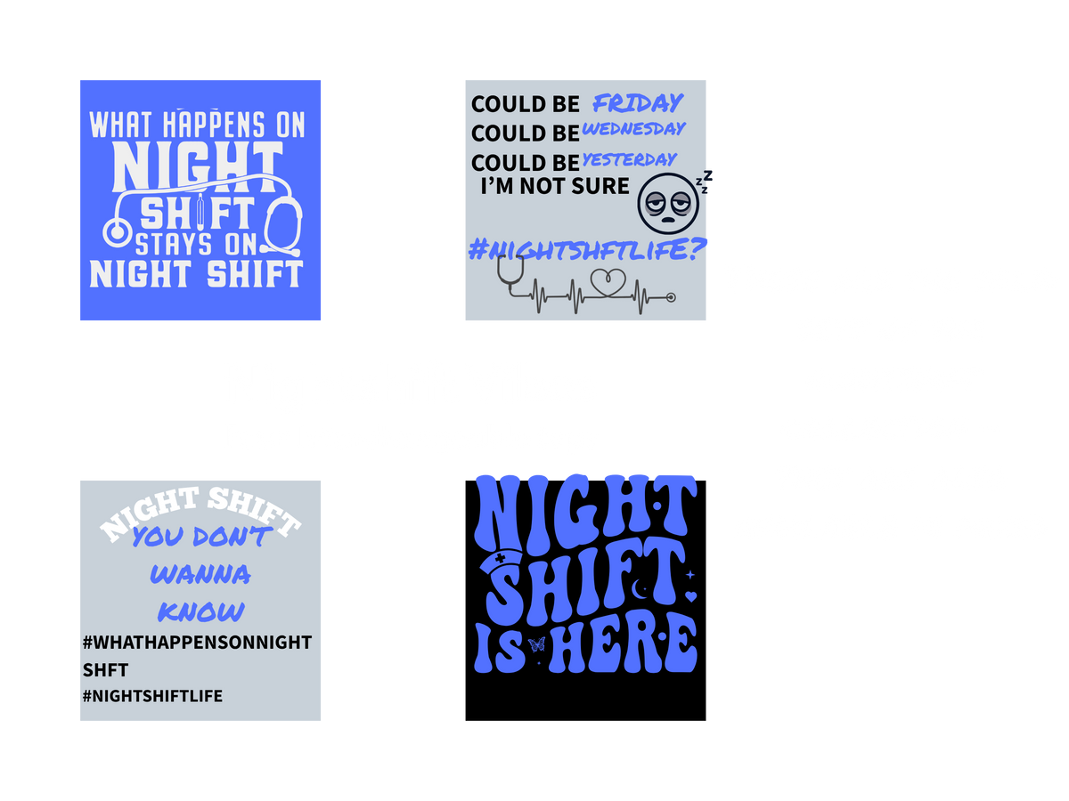 NIGHTSHIFT..ENOUGH SAID = SOLID COLOR SET 2