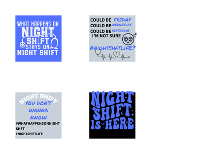 NIGHTSHIFT..ENOUGH SAID = SOLID COLOR SET 2