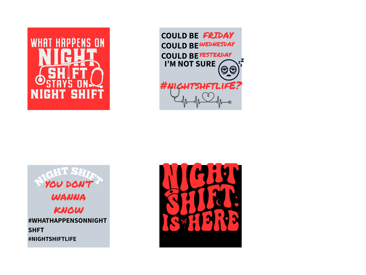 NIGHTSHIFT..ENOUGH SAID = SOLID COLOR SET 2