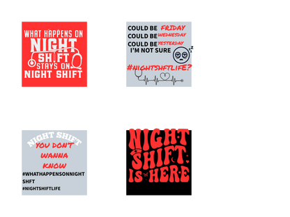 NIGHTSHIFT..ENOUGH SAID = SOLID COLOR SET 2