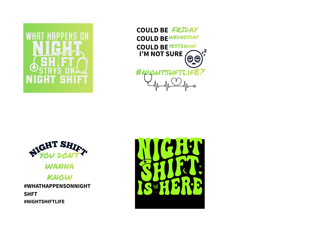 NIGHTSHIFT..ENOUGH SAID = SOLID COLOR SET 2