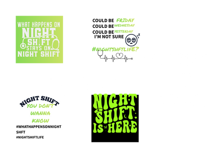 NIGHTSHIFT..ENOUGH SAID = SOLID COLOR SET 2
